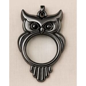 Owl Magnifying Glass Pendant Necklace Charm Gothic Steampunk Silver